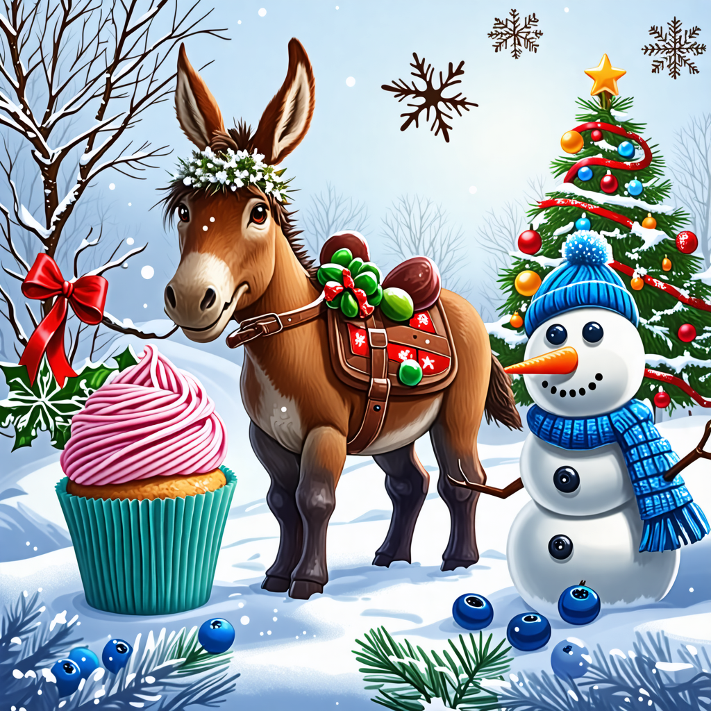 mule, yarn, cupcake, blueberry, button, olive, dinosaur, christmas tree, snowman, flower